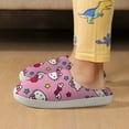 thumbnail image 6 of Kids Slippers Hello Kitty House Slippers Warm Soft Plush Slipper Anti-Slip Winter Fluffy House Shoes for Boys Girls, 6 of 7