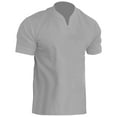 thumbnail image 2 of fatyb Men's Casual T-Shirts Summer V Neck Basic Tee Tops Short Sleeve Plain Comfortable Tshirts for Men, 2 of 6