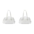 thumbnail image 1 of Sonducket Japanese Student JK Uniform Bag PU School Shoulder Bag Leather Blanco Grande 2Conjunto, 1 of 1