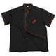 thumbnail image 2 of Uniforme de chef unisex de manga corta, camisa básica de chef para catering, panadería, servicio de alimentos, restaurante, talla M (negro), 2 of 5