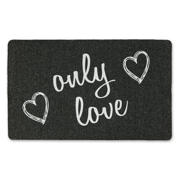 SoHome Welcome Door Mat, Durable Natural Rubber Non Slip Backing, Easy Clean, Ideal for High Traffic Areas, 18"x48" Only Love