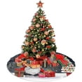 thumbnail image 5 of Christmas Gnome Christmas Trees Skirts 48", Xmas Gifts Candle Xmas Tree Cloth Mats for Holiday Party Decor Gift, Festival, Home Decoration, 5 of 6