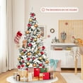 thumbnail image 3 of Gymax 6 FT Artificial Snow Flocked Christmas Tree Hinged Xmas Tree w/ Metal Stand, 3 of 10