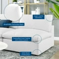 thumbnail image 4 of Sectional Sofa Set, Faux Vegan Leather, White, Modern Contemporary Urban Design, Living Lounge Room Hotel Lobby Hospitality, 4 of 10