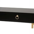 thumbnail image 5 of Baxton Studio Beagan Modern and Contemporary Black Finished Wood and Gold Metal 2-Drawer Console Table, 5 of 7