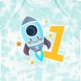 thumbnail image 4 of Inktastic Rocket Spaceship Happy First Birthday Boys or Girls Baby Bodysuit, 4 of 5