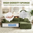 thumbnail image 5 of Aukfa 96" L-Shaped Cloud Sectional Sofa, Modular Boneless Couch with Deep Seat&Right-Facing Chaise for Living Room, Corduroy, Green, 5 of 8