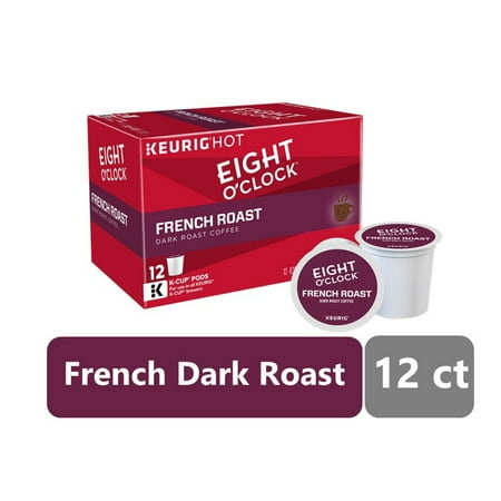 Eight O'Clock French Roast K-Cup Coffee Pods, Dark Roast, 12 Ct.