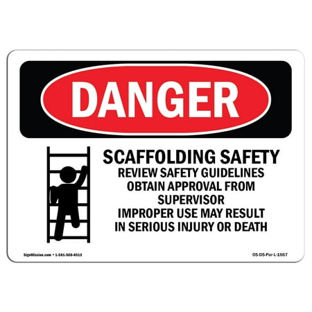 OSHA Danger Sign - Scaffolding Safety Review Guidelines 5