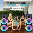 thumbnail image 3 of RIDWIND 8000W Peak Power Dual 12" Woofers Portable Bluetooth Speaker Indoor & Outdoor Loud Heavy Bass Sound System With Microphone RGB Party Lights Remote Control Support TWS/USB/FM/AUX/TF, 3 of 10