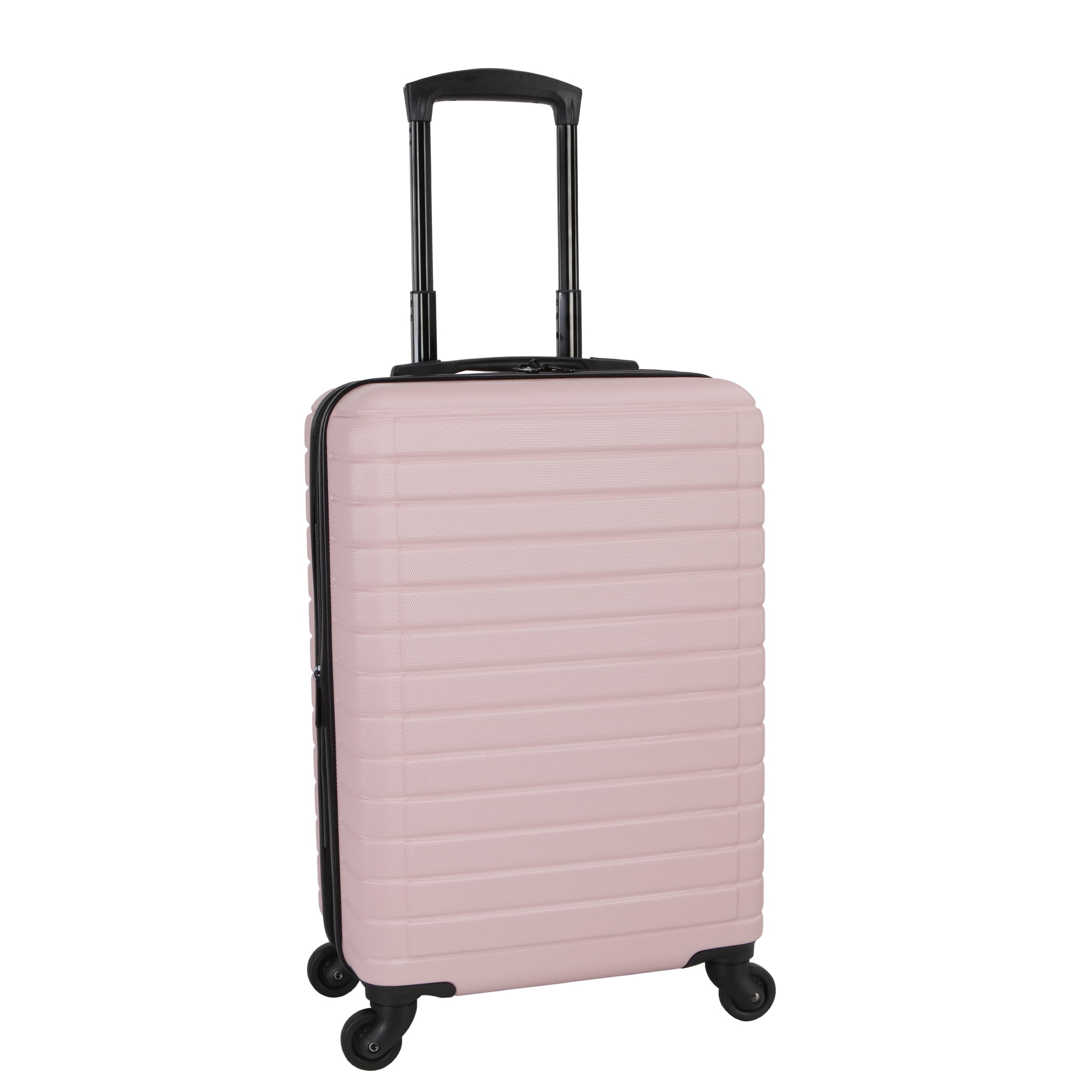 Protégé Light Pink Vacationer 20-inch Carry-on Expandable Hardside Luggage With 360-Spinner Wheels and Divider Pockets