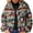 Black, variant on Lovskoo Womens Fleece Jacket Western Ethnic Print Long Sleeve Lapel Button Down Shacket Jackets with Pockets Black