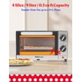 thumbnail image 2 of Betty Crocker 9L Toaster Oven, 2-Slice Toaster with Chrome Plated Front, Stainless Steel Handle, Bake, Broil & Toast Functions, Easy Control Dials, Includes Baking Pan & Rack, BC-5665B, Black/Silver, 2 of 7