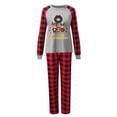 thumbnail image 3 of QIUOMBBP Family Matching Christmas Pajamas Sets Cute Xmas Graphic Plaid Sleep Bottoms Long Sleeve Shirts Holiday 2 Piece Outfits, Gray, S, 3 of 5