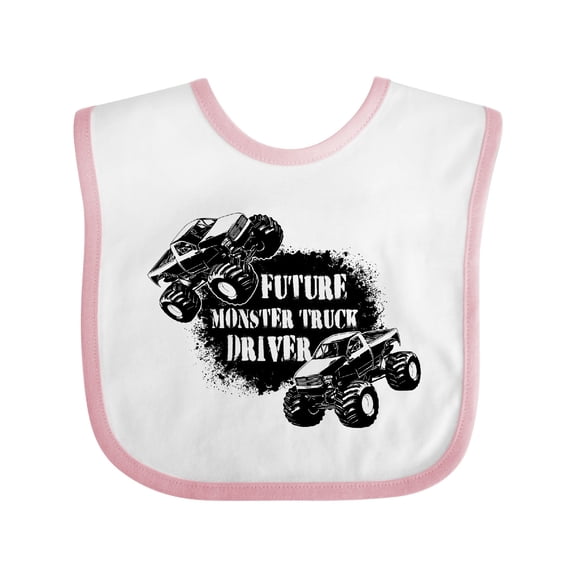 Inktastic Future Monster Truck Driver Boys or Girls Baby Bib