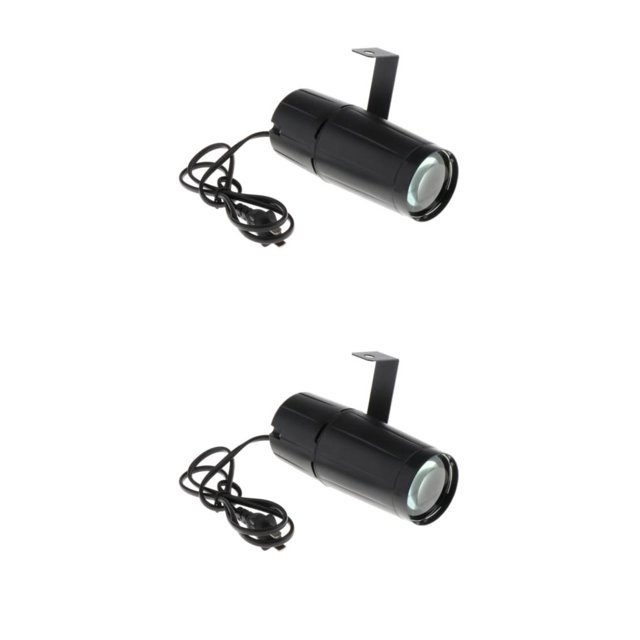relayinert Powerful LED Beam Spotlight Xmas Pinspot Light Dynamic and Energy-saving Warm White 15.5x5.5CM 2Set