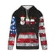 thumbnail image 3 of Sudadera con capucha para hombre, informal, con cordón, estampado navideño, deportiva, blusa de poliéster, 3 of 4