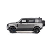 2022 Land Rover Defender 110, Silver SUV - Bburago 21101SV - 1/24 Scale Diecast Model Car