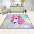 thumbnail image 3 of SKYSONIC Area Rug Pad Bright Unicorn Nursery Rugs Floor Mat for Kids Playing Room Living Room Bedroom, 80 x 58 inch, 3 of 6