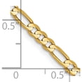 thumbnail image 5 of 14K Yellow Gold 3mm Concave Open Figaro Chain (20 X 3) Made In South Africa lfg080-20, 5 of 5
