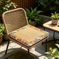 thumbnail image 7 of AYktou Mugwort Floss Cooling Rattan Chair Cushions, 16.5×16.5 Inch Summer Breathable Chair Mat Car Seat Cushion with Embroidered Edge Trimming, Non-Slip Comfortable Seat Pad for Dining Office Chairs, 7 of 7