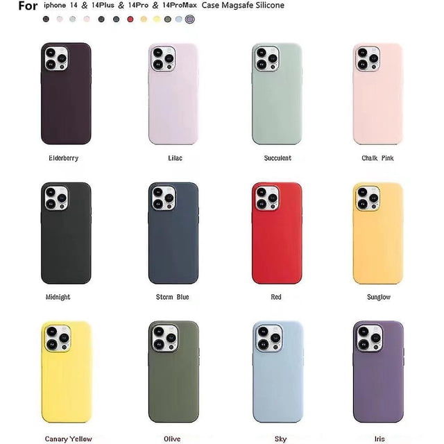 Funda de silicona con Magsafe para Apple-iphone 14/14 Pro /14pro Max Case