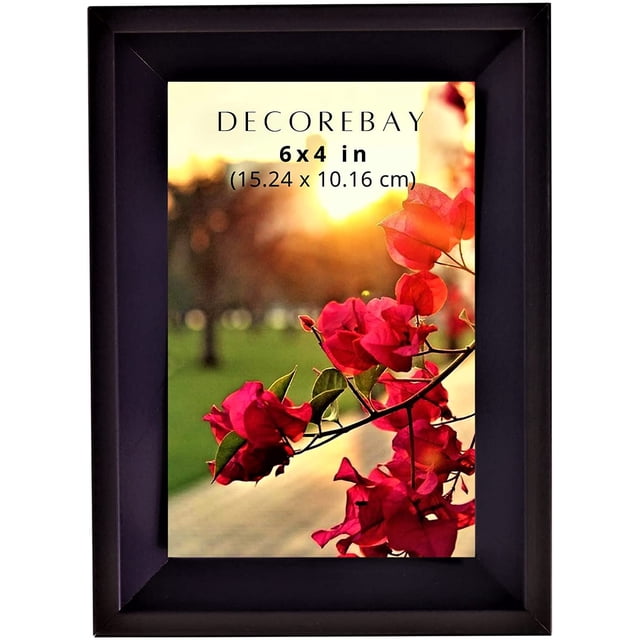 Decorebay Home Solid Wood Single Photo Display Picture Frames - Black Brown