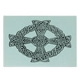 thumbnail image 3 of Celtic Cutting Board, Celtic Traditional Culture in Abstract Braided Knots Design, Decorative Tempered Glass Cutting and Serving Board, in 3 Sizes, by Ambesonne, 3 of 5