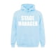 thumbnail image 5 of Sudadera con capucha ajustada estampada para hombre con letras blancas sobre un lado y texto "Stage Manager" en otoño, ropa deportiva para grupo, 5 of 5