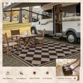 thumbnail image 3 of VUNATE Outdoor Rugs Carpet 4'x6' Jute Rug Boho Checkered Washable Patio Rug Distressed Modern Braided Area Rugs Black Indoor Outdoor Rugs for Living Room Entryway Laundry Balcony, 3 of 9