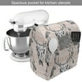 thumbnail image 2 of Tribal Stand Mixer Cover, Detailed Deer Skull Feathers on a Background of Prehistoric Motifs, Kitchen Appliance Organizer Bag Cover with Pockets, 5 Quarts, Blush Dark Grey, by Ambesonne, 2 of 4