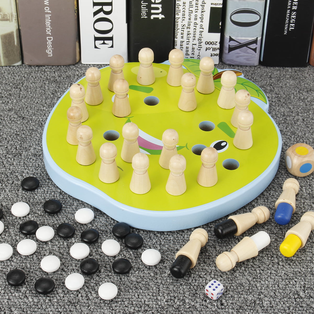 Wooden Memory Match Stick Chess Game Children Early Educational Color Cognitive Ability Brain Training Toys