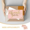 thumbnail image 3 of SHOWERORO 50Pcs Pink Thank You Cards Wedding Elegant Design For Small Business Activities, 3 of 8