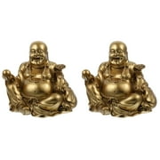 Creative Buddha Adornment Zen Style Home Decor 2 PCS Dining Table Delicate Resin Crafts Decoration for Bedroom Cutainsforbedroom