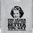 thumbnail image 3 of Golden Girls - Older You Get Banana - Men's Crew Neck Fleece Pullover, 3 of 5