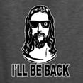 thumbnail image 5 of Wild Bobby Jesus: Ill Be Back Inspirational/Christian Unisex Crewneck Graphic Sweatshirt, Heather Black, 3X-Large, 5 of 5