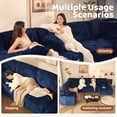 thumbnail image 6 of LAKPS 139" U-Shaped Sectional Sofa, 7-Seater Modular Cloud Couch for Large Families & Guests with Corduroy Upholstery, Right Facing Chaise, Blue, 6 of 9