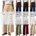 thumbnail image 4 of LIaqionyy Pants for Women's Wide Leg Elastic Waist Casual Loose Lounge Vacation Pant Work Trousers with Pockets, 4 of 8