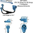 thumbnail image 3 of RecPro RV Dual 30 Amp to 50 Amp Power Adapter | Generator-to-RV Power Splitter | Shore Power Adapter, 3 of 7