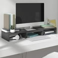thumbnail image 1 of vidaXL Monitor Stand Grey 60x24x10.5 cm Solid Wood Pine, 1 of 5