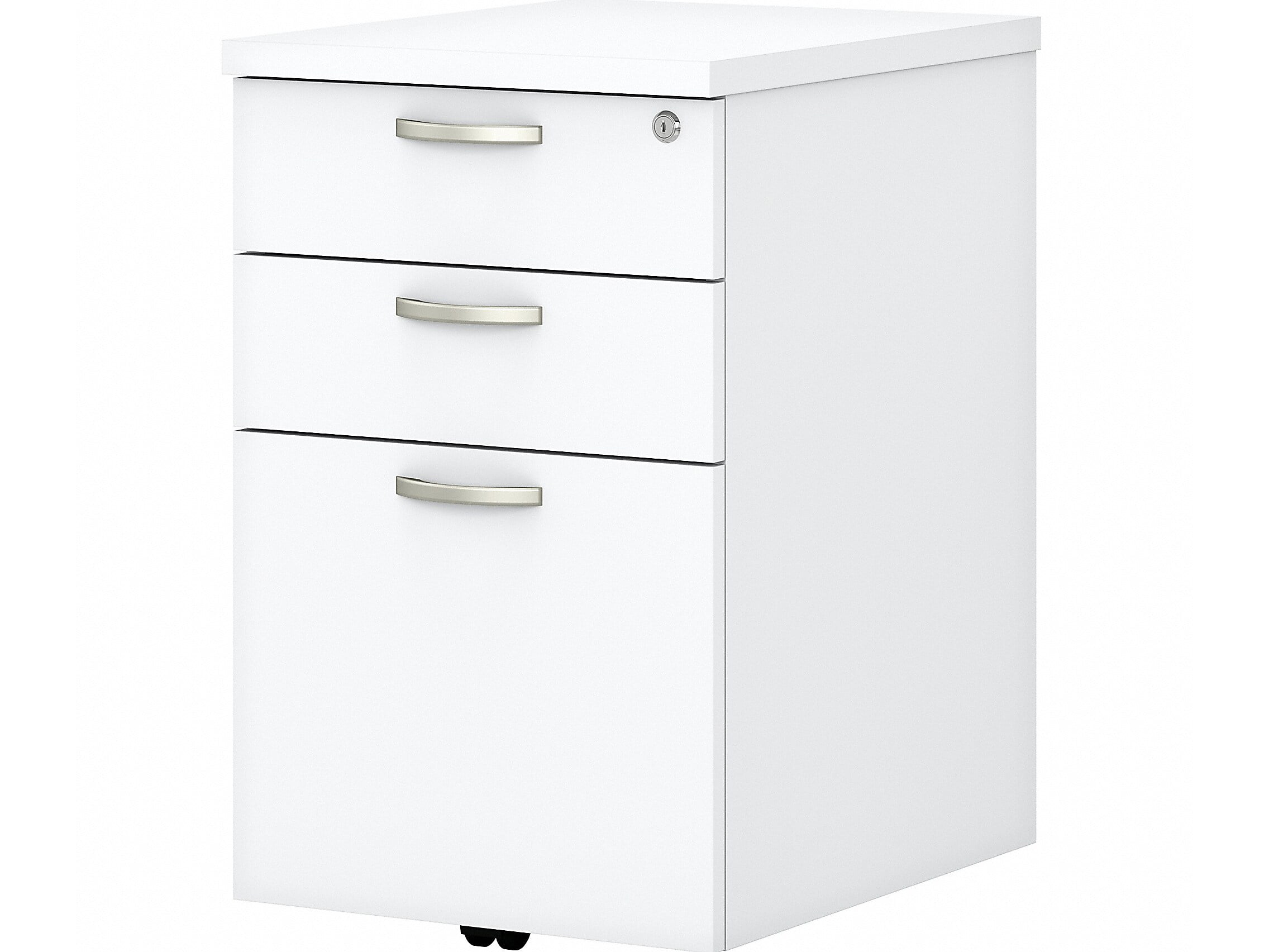 Bush Furniture 3Drawer Vertical File Locking Ltr/Lgl Pure