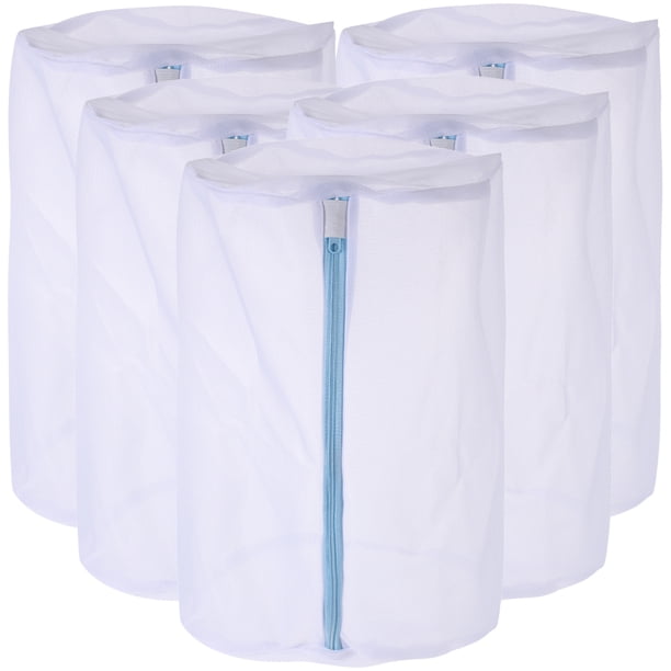 5pcs Bag de lavado de malla de 5 piezas Cilindro en forma de lavavajillas Bolsa de lavado de lavandería