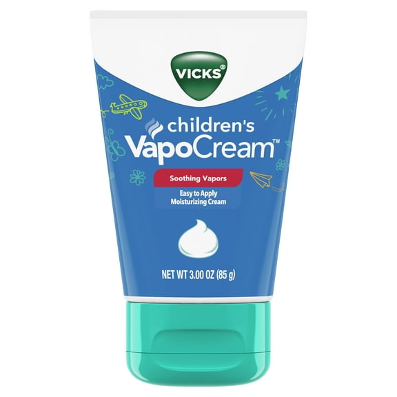 Vicks Vapo Cream Kids, Soothing Non-Medicated Vapor Cream for Children with Menthol Scent, 3 Oz
