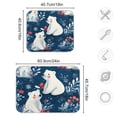 thumbnail image 3 of Polar Bears Apples Leaves Dish Drying Mat Dish Drainer Rack Mats Water Absorbent Non-Slip Easy Clean Heat Resistant for Kitchen Counter, 3 of 8