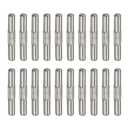 

2.5x18mm 304 Stainless Steel Dowel Pins 20 Pack Center Knurled Flat Chamfered End Pin