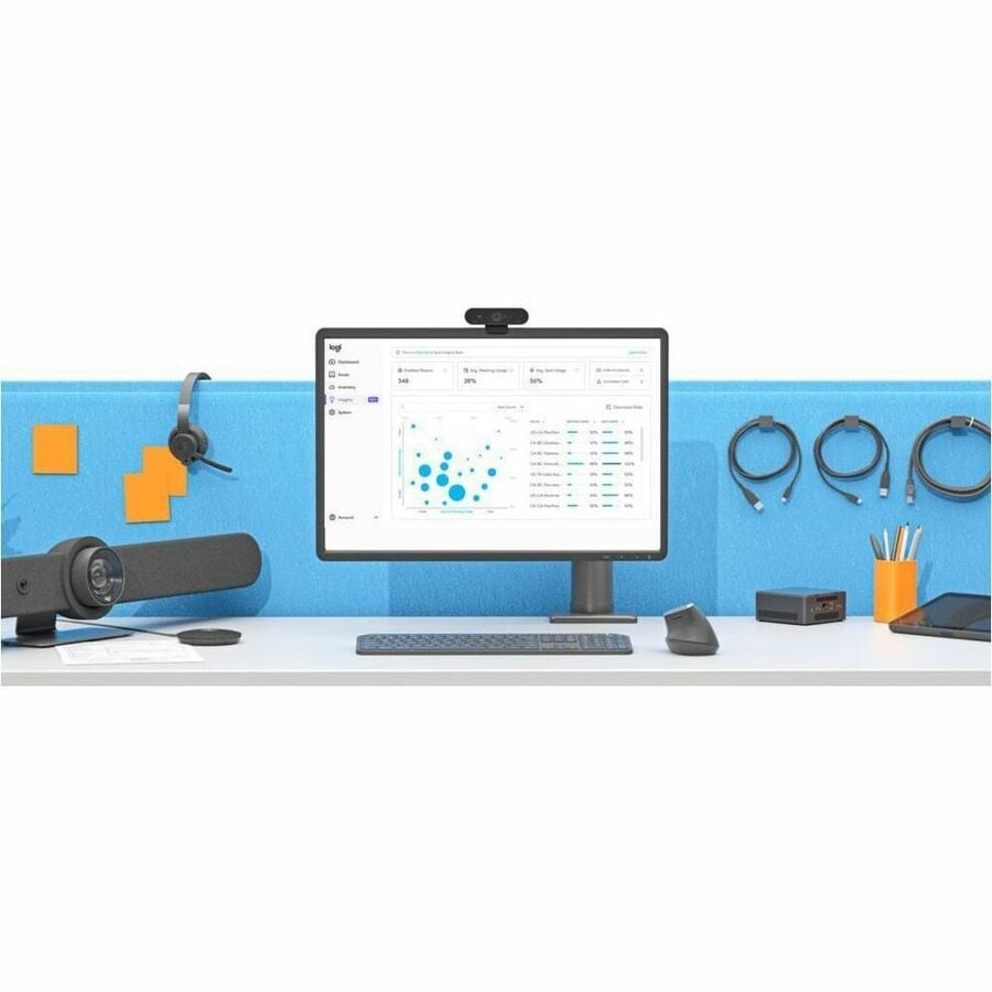 Logitech BASE Zoom Room (no AV) with Tap + ASUS&reg; NUC - For Video Conferencing, Meeting Room - 2 x HDMI Out - USB
