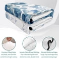 thumbnail image 4 of Twin XL Quilt Set 68''x98'', Blue Eucalyptus Leaves Lightweight Summer Bedspread Coverlet Set with 2 Pillow Shams, Summer Botanical Weeping Breathable All Season Quilt Bedding for Dorm/Guest Room, 4 of 9