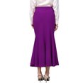 thumbnail image 3 of INSPIRE CHIC Women's Fishtail Long Skirt High Waist Work Office Maxi Mermaid Skirts M Purple, 3 of 5