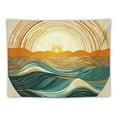 thumbnail image 5 of Shiartex Ocean Sunrise Wall Tapestry Waves Mid Century Modern Style Tapestry Wall Hanging Wall Art Home Decor for Bedroom,Living Room,Dorm Decor  40x30inch, 5 of 6