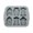 Gray, variant on 6-Pack Grave Tombstone Halloween Soap Chocolate Dessert Ice Cream Ice Making Muffin Pan Microwave Safe Silica Gel Baking Pan Baking Supplies Kitchen Set Bakeware Set